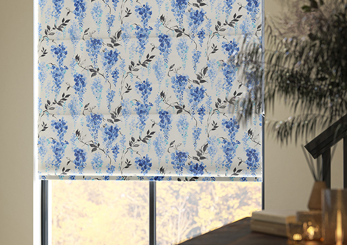 Wisteria Silk, Ink Blue - Twist&Fit Roman Blind - Image 5